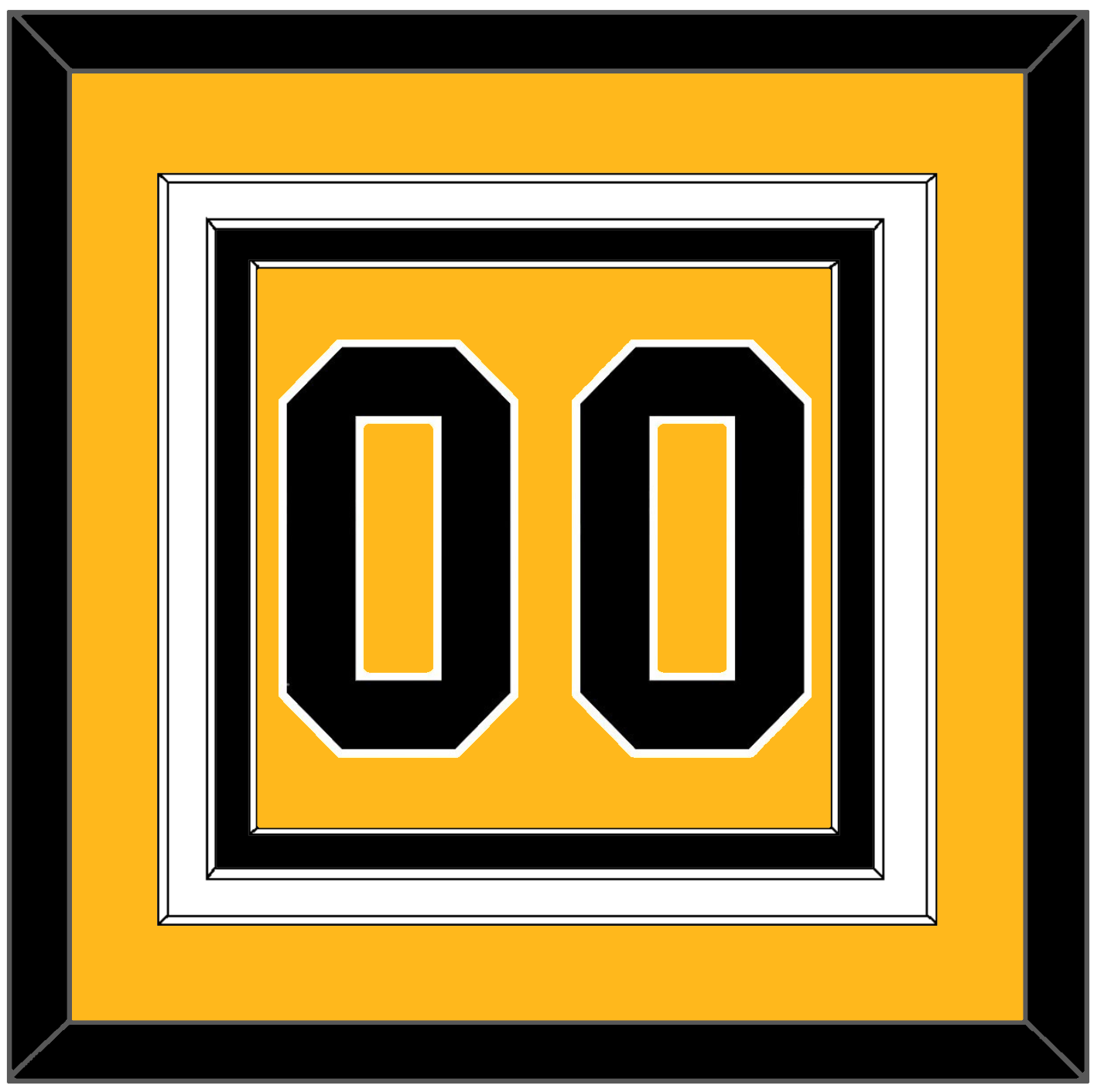 Pittsburgh Number (Back) - Home Gold (1983-1984) - Premier Tier 2