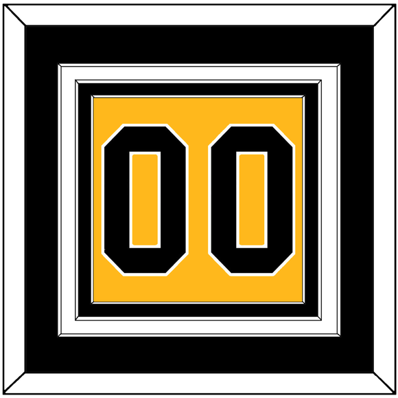 Pittsburgh Number (Back) - Alternate Gold (1981-1983) - Triple Mat 3