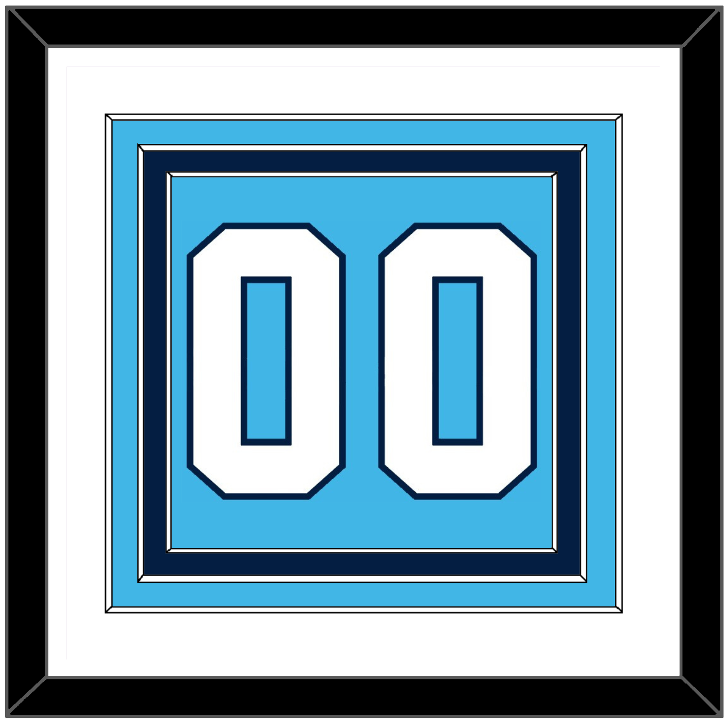 Pittsburgh Number (Back) - Home Powder Blue (1968-1970) - Premier Tier 1