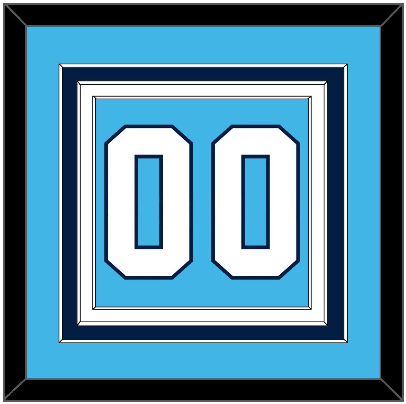 Pittsburgh Number (Back) - Home Powder Blue (1968-1970) - Premier Tier 2