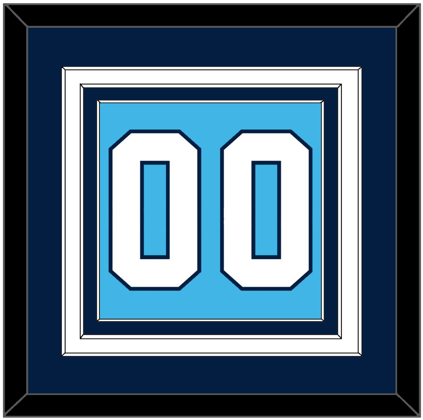 Pittsburgh Number (Back) - Road Powder Blue (1970-1972) - Premier Tier 3