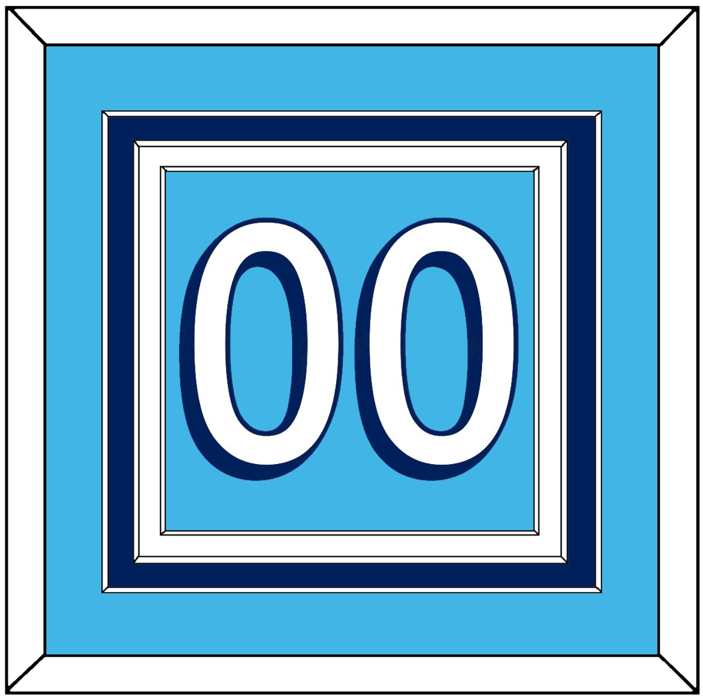 Pittsburgh Number (Back) - Road Powder Blue (1967-1968) - Premier Tier 2