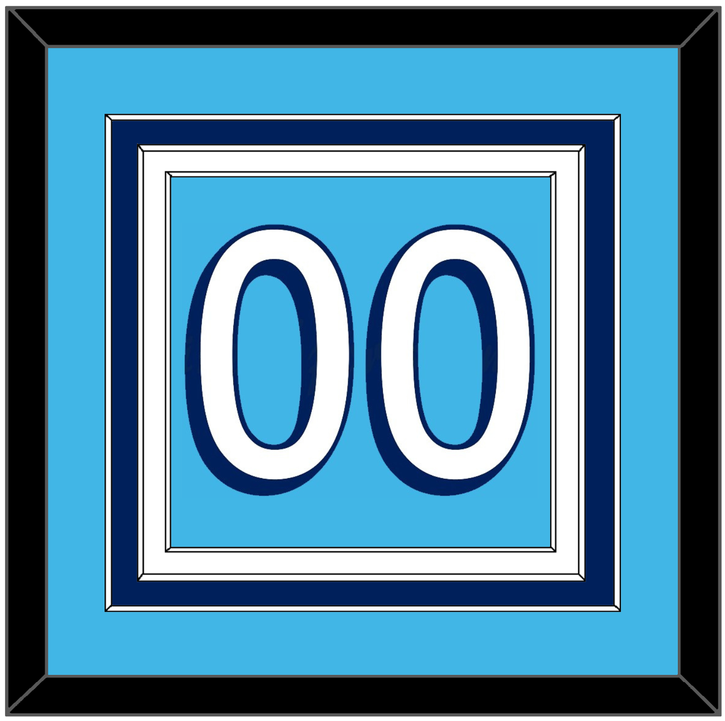 Pittsburgh Number (Back) - Road Powder Blue (1967-1968) - Premier Tier 2