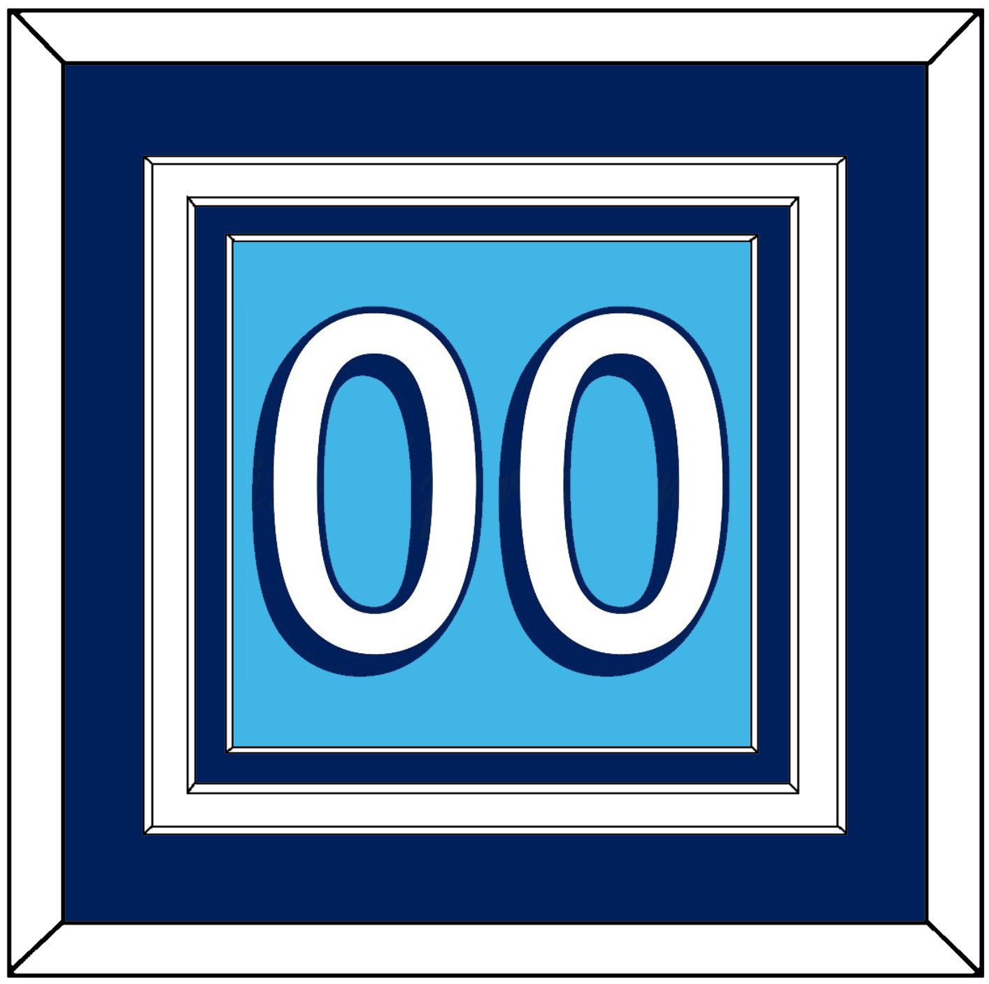 Pittsburgh Number (Back) - Road Powder Blue (1967-1968) - Premier Tier 3