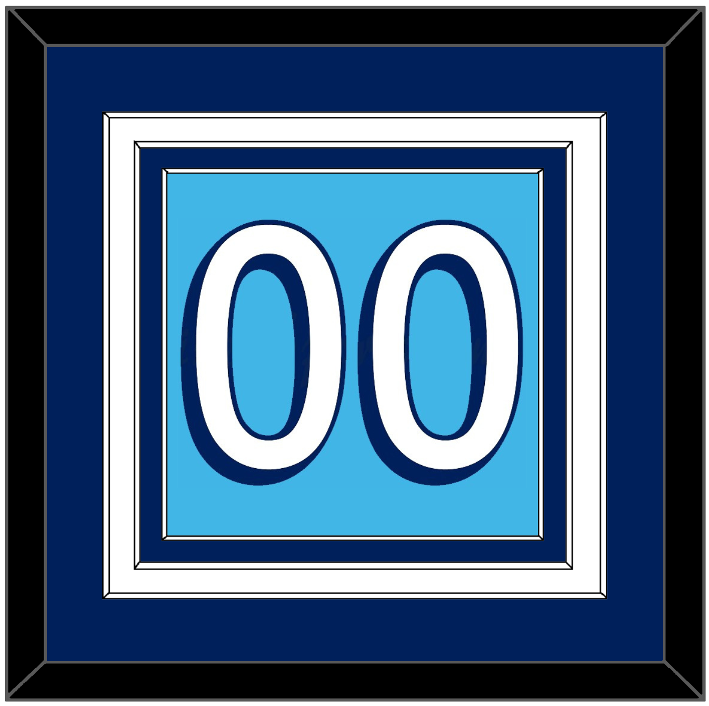 Pittsburgh Number (Back) - Road Powder Blue (1967-1968) - Premier Tier 3