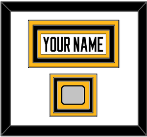 Pittsburgh Nameplate & Stanley Cup Champions Patch - Home White (1988-1992) - Triple Mat 1