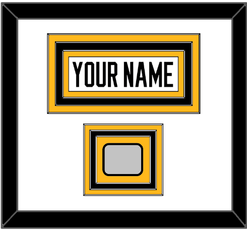 Pittsburgh Nameplate & Stanley Cup Finals Patch - Road White - Triple Mat 1