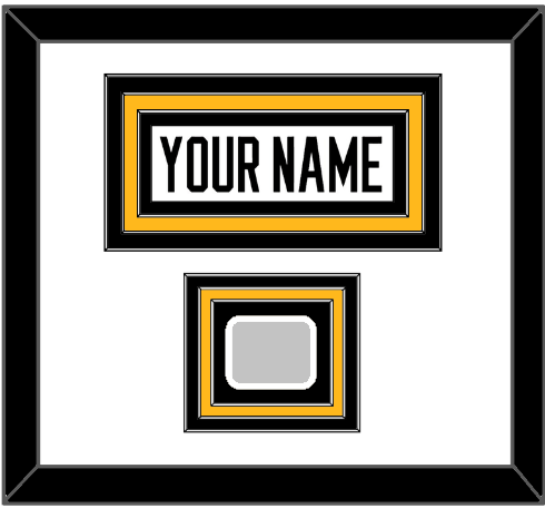 Pittsburgh Nameplate & Stanley Cup Finals Patch - Road White - Triple Mat 2