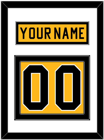 Pittsburgh Nameplate & Number (Back) - Home Gold (1983-1984) - Signature Tier 1