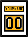 Pittsburgh Nameplate & Number (Back) - Alternate Gold (1981-1983) - Double Mat 1