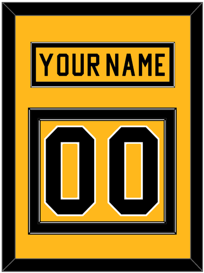 Pittsburgh Nameplate & Number (Back) - Alternate Gold (1981-1983) - Signature Tier 2