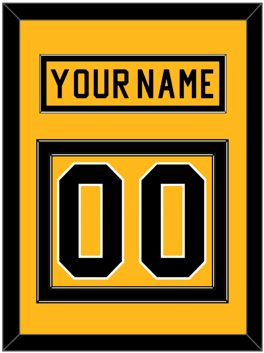 Pittsburgh Nameplate & Number (Back) - Alternate Gold (1981-1983) - Signature Tier 2