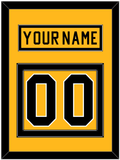 Pittsburgh Nameplate & Number (Back) - Home Gold (1983-1984) - Double Mat 2