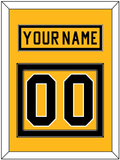 Pittsburgh Nameplate & Number (Back) - Home Gold (1983-1984) - Double Mat 2