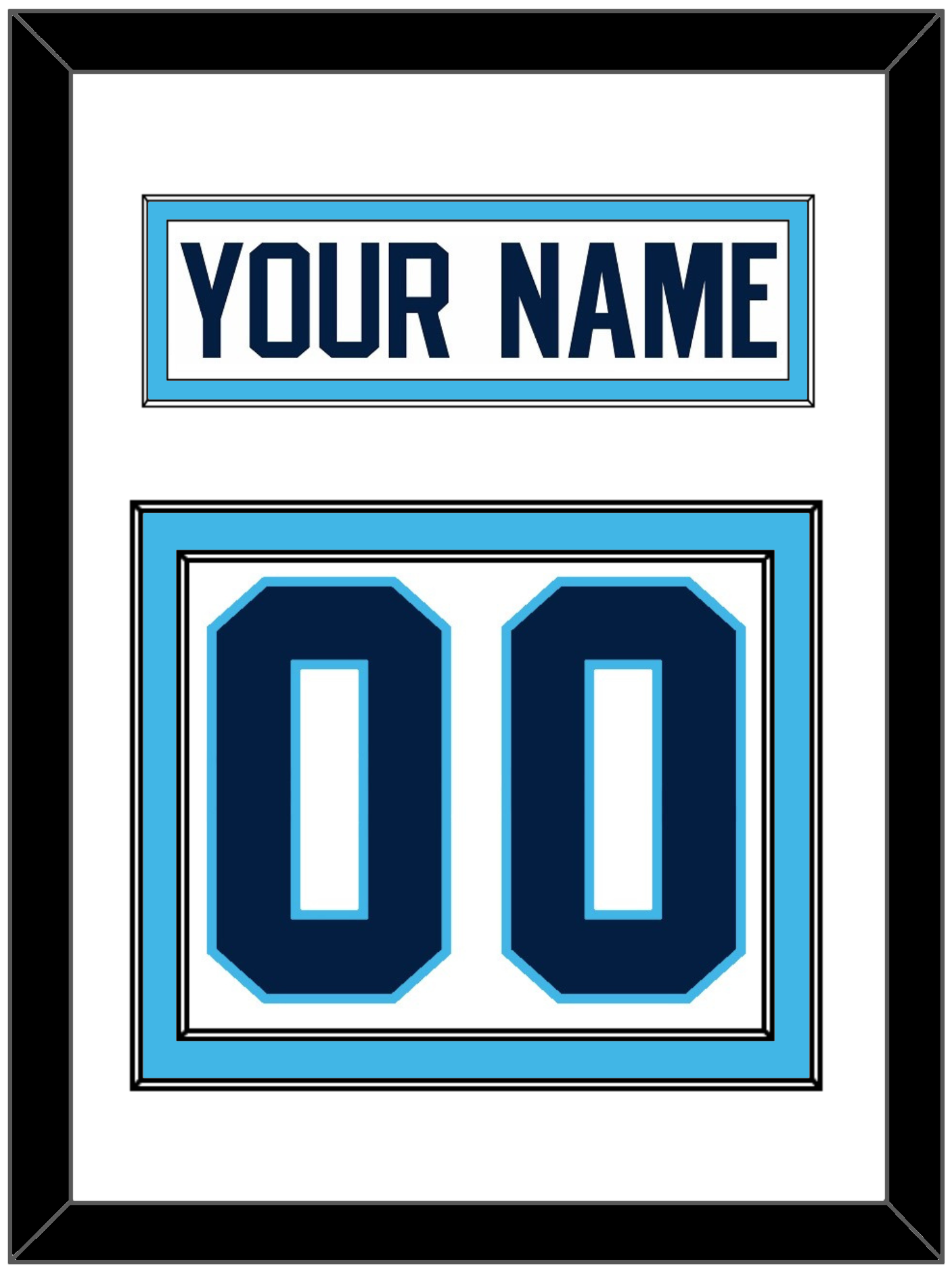 Pittsburgh Nameplate & Number (Back) - Home White (1970-1972) - Signature Tier 1