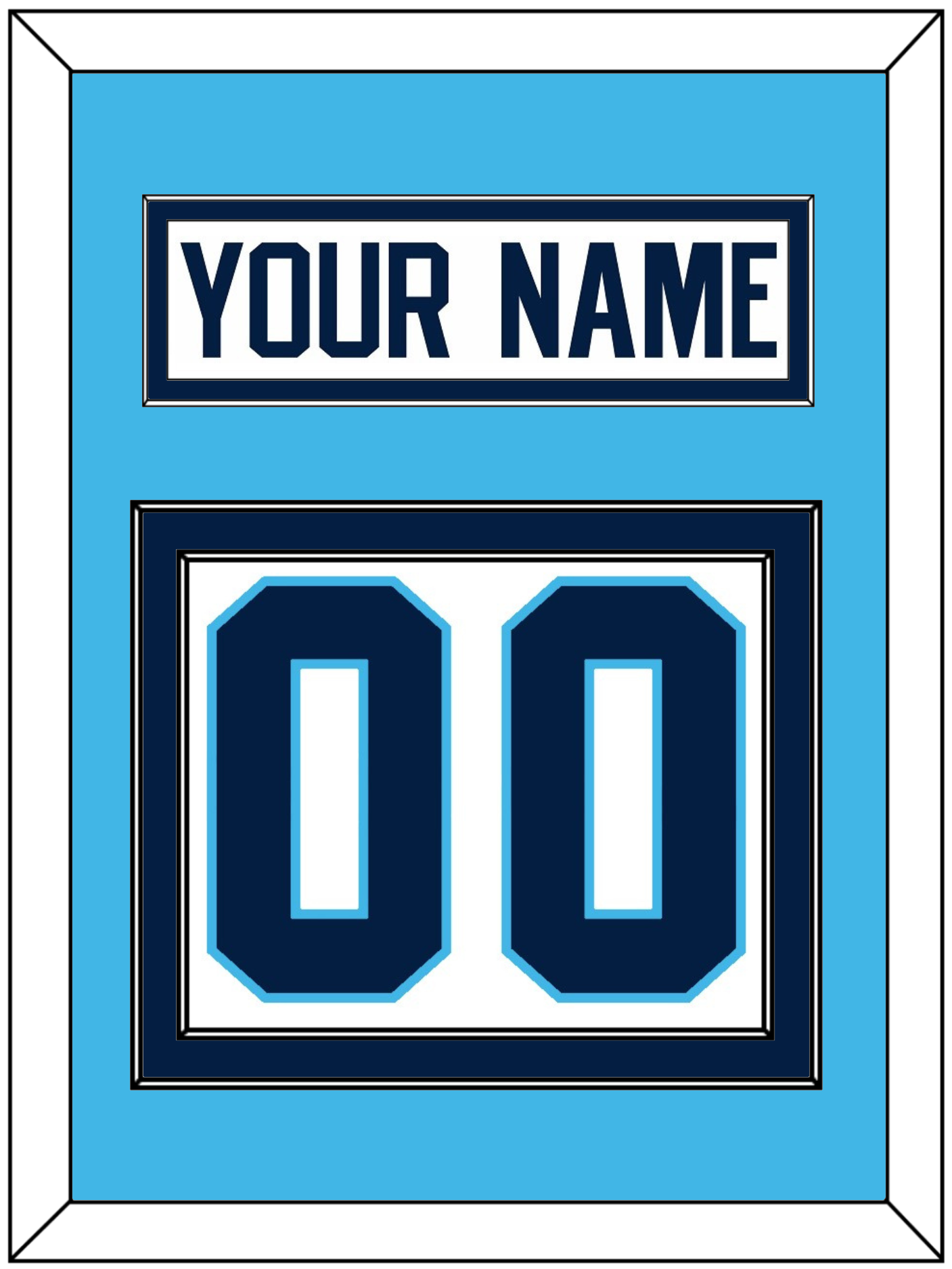 Pittsburgh Nameplate & Number (Back) - Home White (1970-1972) - Signature Tier 2