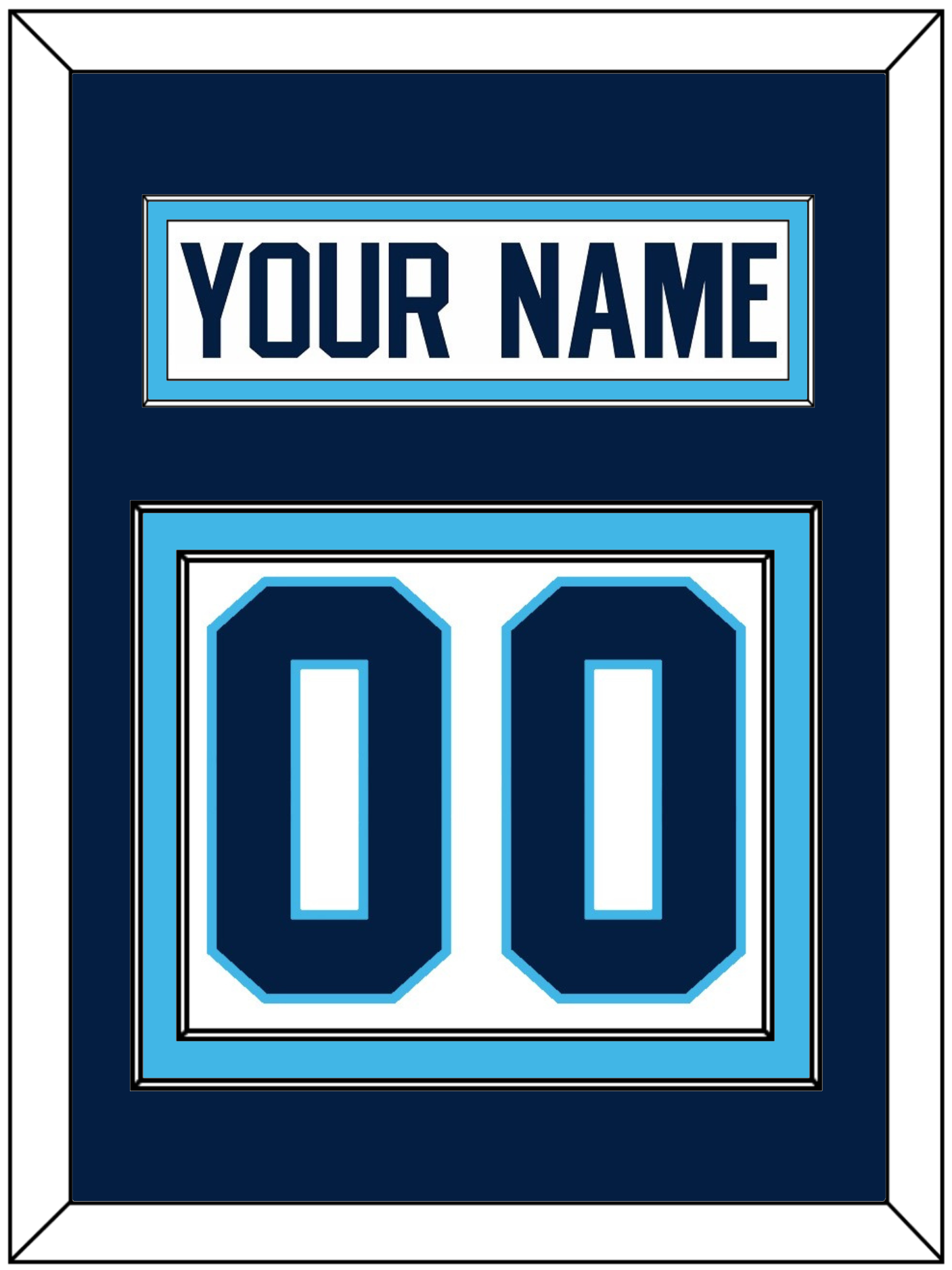 Pittsburgh Nameplate & Number (Back) - Home White (1970-1972) - Signature Tier 3