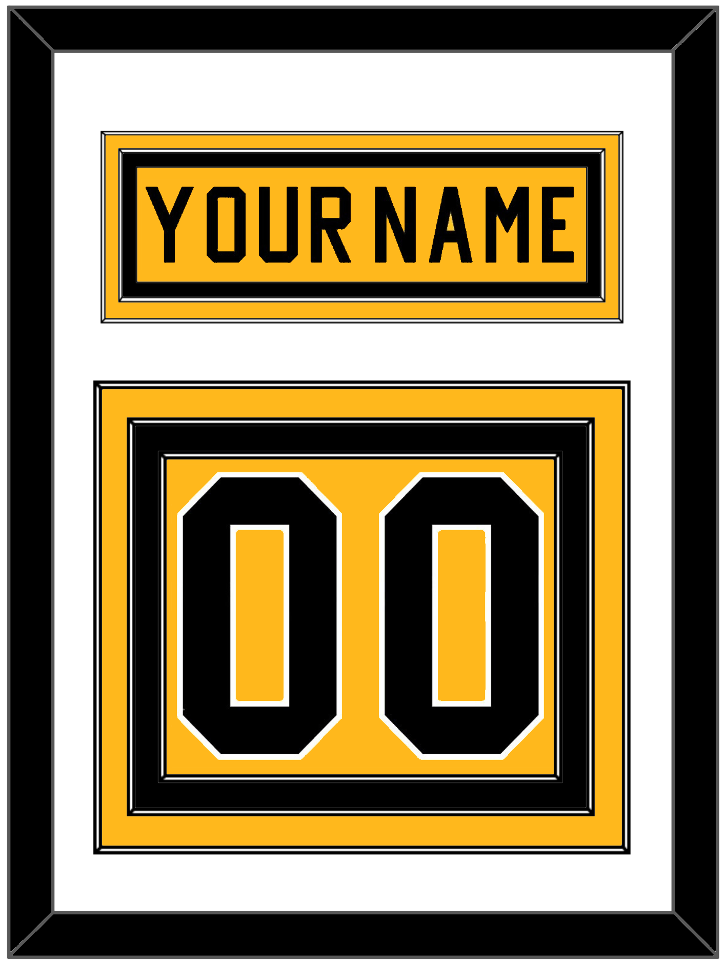 Pittsburgh Nameplate & Number (Back) - Alternate Gold (1981-1983) - Premier Tier 1