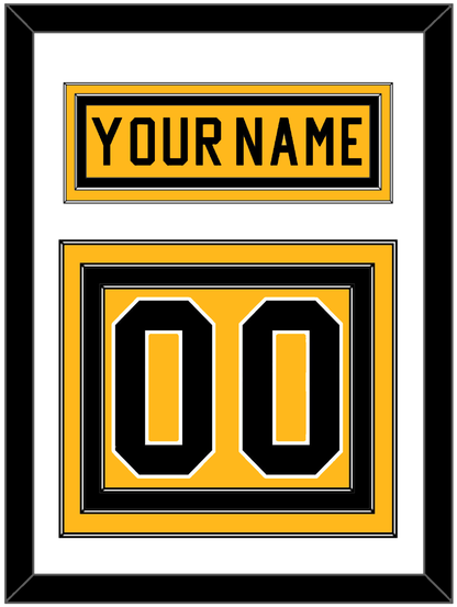 Pittsburgh Nameplate & Number (Back) - Home Gold (1983-1984) - Premier Tier 1