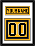 Pittsburgh Nameplate & Number (Back) - Home Gold (1983-1984) - Triple Mat 1