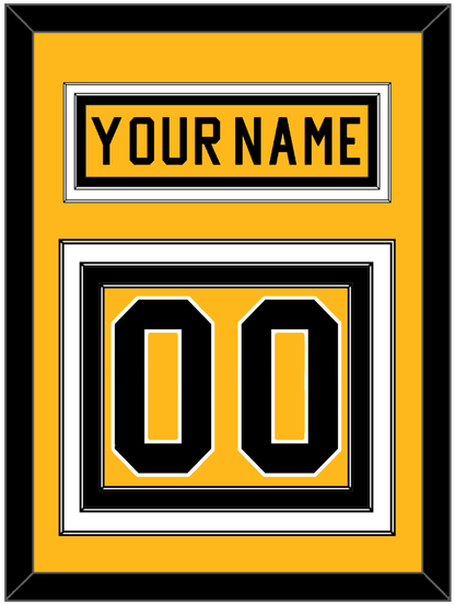 Pittsburgh Nameplate & Number (Back) - Alternate Gold (1981-1983) - Premier Tier 2