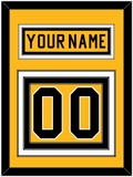 Pittsburgh Nameplate & Number (Back) - Alternate Gold (1981-1983) - Triple Mat 2