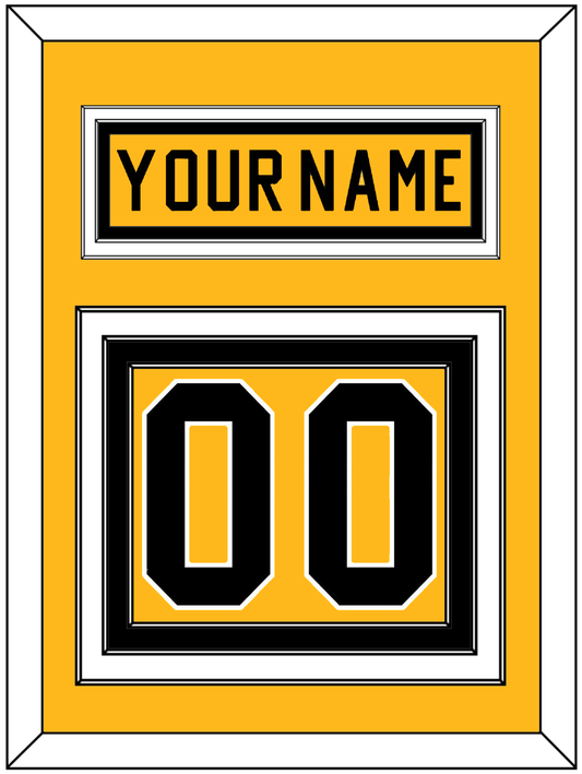 Pittsburgh Nameplate & Number (Back) - Alternate Gold (1981-1983) - Premier Tier 2