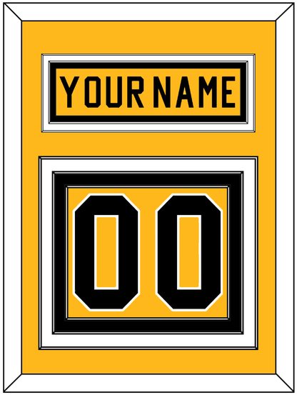 Pittsburgh Nameplate & Number (Back) - Home Gold (1983-1984) - Premier Tier 2