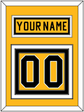 Pittsburgh Nameplate & Number (Back) - Home Gold (1983-1984) - Triple Mat 2