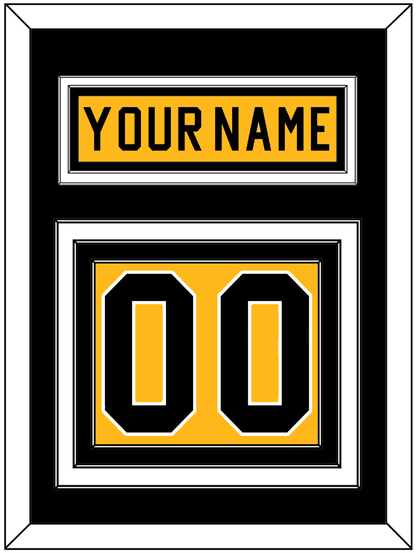 Pittsburgh Nameplate & Number (Back) - Home Gold (1983-1984) - Premier Tier 3