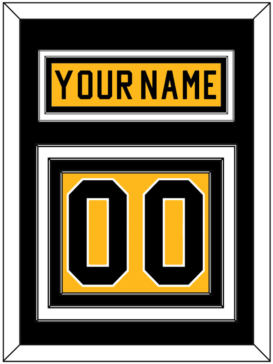 Pittsburgh Nameplate & Number (Back) - Home Gold (1983-1984) - Premier Tier 3