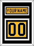 Pittsburgh Nameplate & Number (Back) - Alternate Gold (1981-1983) - Triple Mat 3