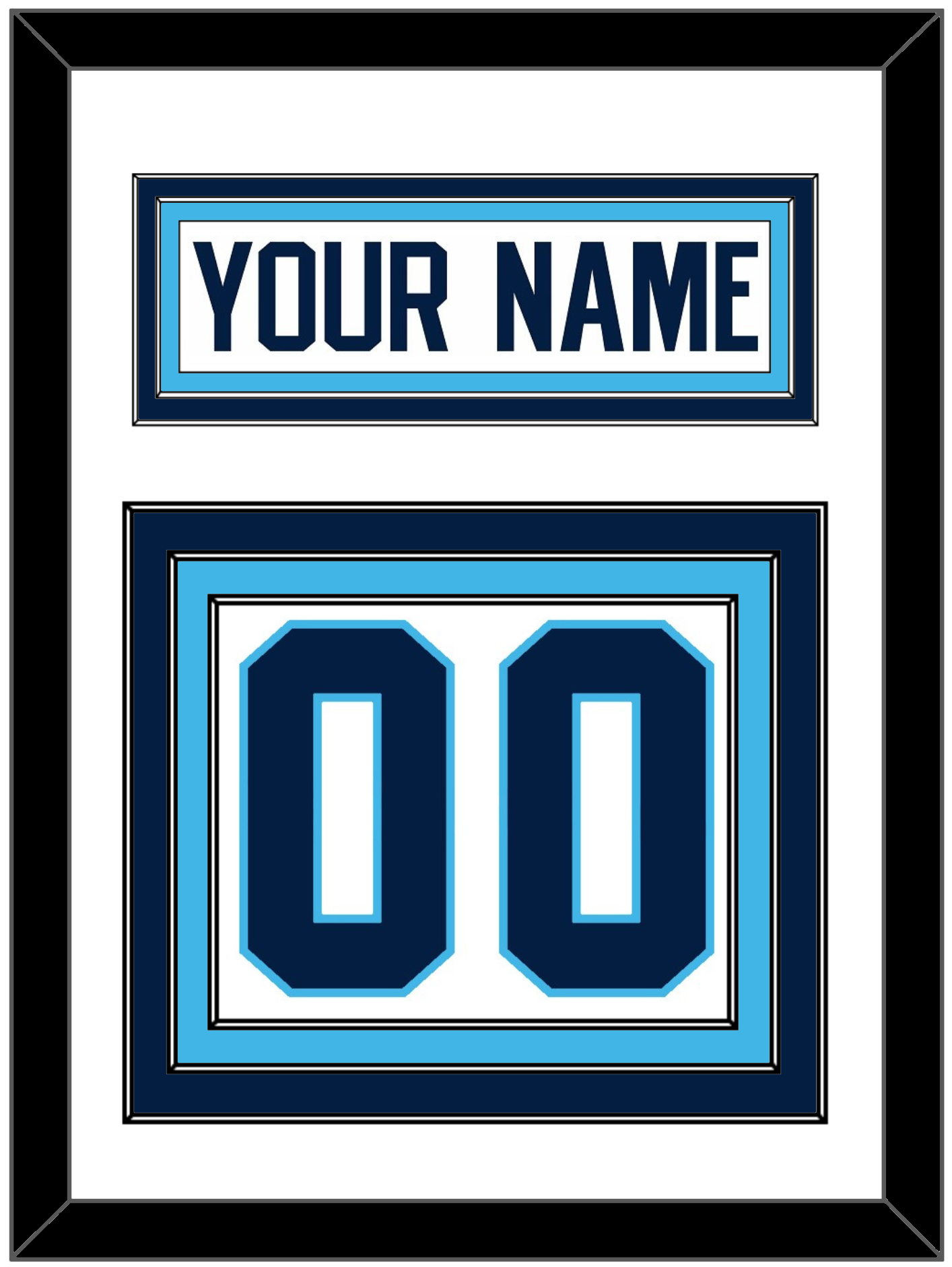 Pittsburgh Nameplate & Number (Back) - Home White (1970-1972) - Premier Tier 1