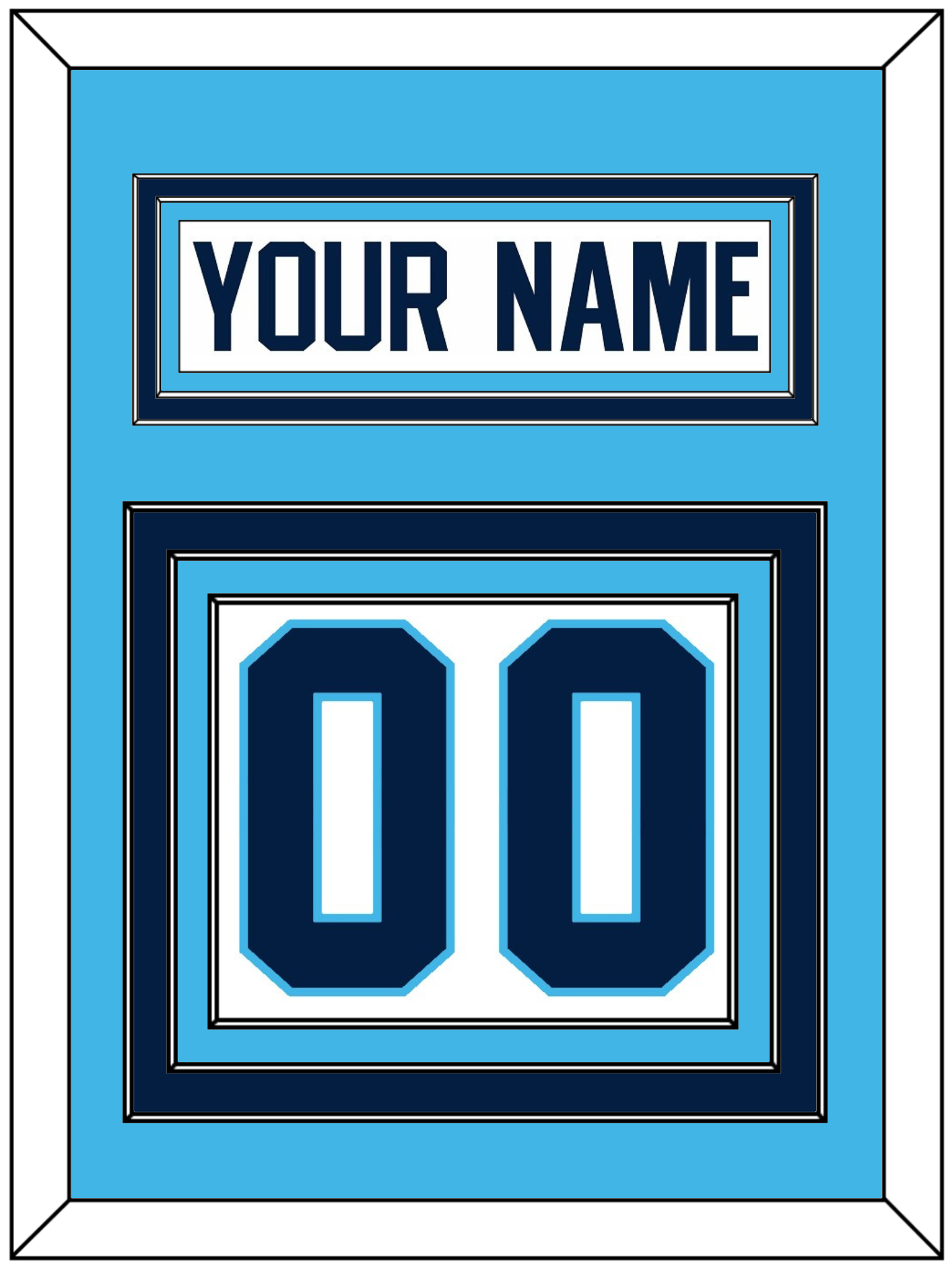 Pittsburgh Nameplate & Number (Back) - Home White (1970-1972) - Premier Tier 2