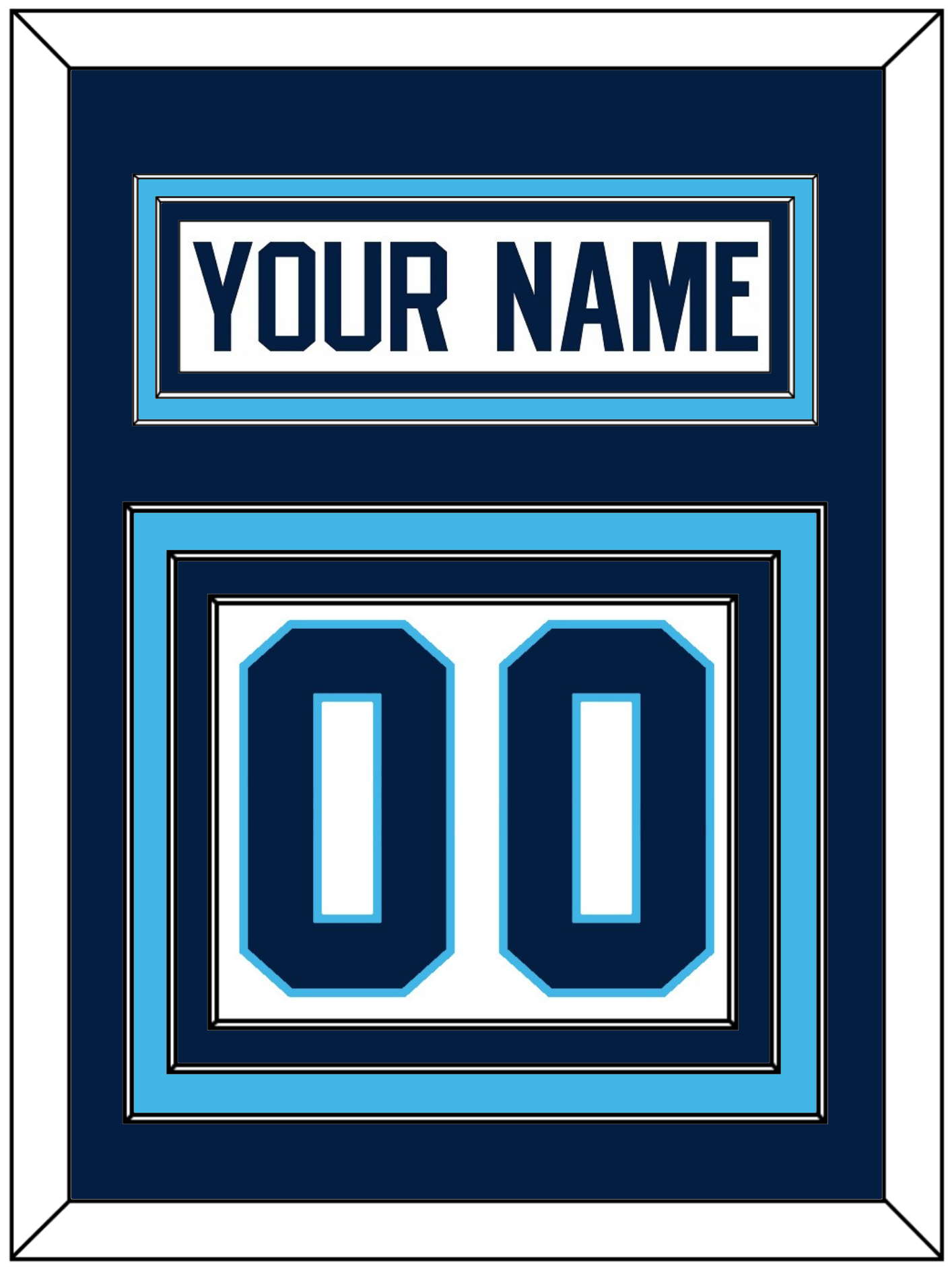 Pittsburgh Nameplate & Number (Back) - Home White (1970-1972) - Premier Tier 3