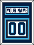 Pittsburgh Nameplate & Number (Back) - Home White (1970-1972) - Triple Mat 3