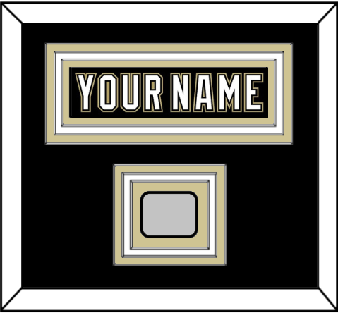 Pittsburgh Nameplate & Stanley Cup Champions Patch - Black Jersey (2007-2016) - Triple Mat 2