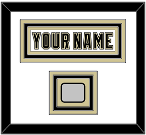 Pittsburgh Nameplate & Stanley Cup Finals Patch - Road White (2007-2016) - Triple Mat 1