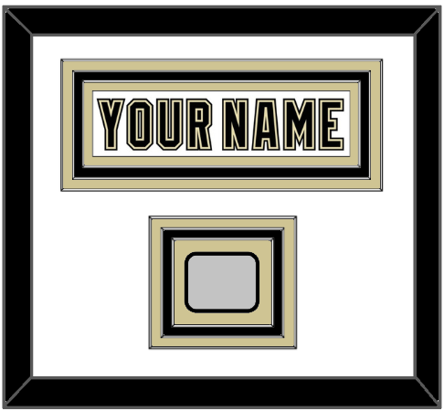 Pittsburgh Nameplate & Stanley Cup Finals Patch - Road White (2007-2016) - Triple Mat 1