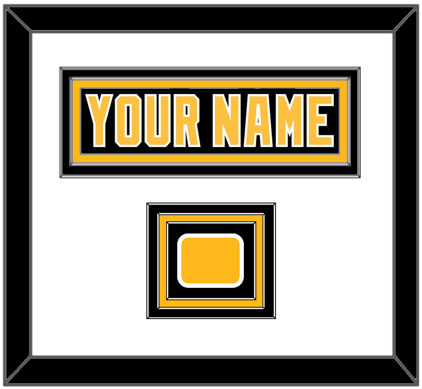 Pittsburgh Nameplate & Logo Patch - Road Black (1992-1997) - Premier Tier 1