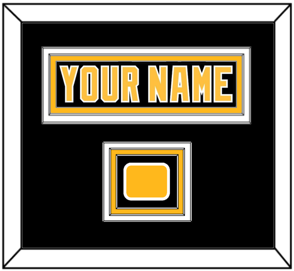 Pittsburgh Nameplate & Logo Patch - Road Black (1992-1997) - Triple Mat 3