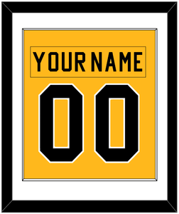 Pittsburgh Nameplate & Number (Back) Combined - Alternate Gold (1981-1983) - Single Mat 1