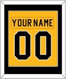 Pittsburgh Nameplate & Number (Back) Combined - Alternate Gold (1981-1983) - Single Mat 2