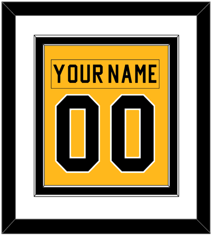 Pittsburgh Nameplate & Number (Back) Combined - Alternate Gold (1981-1983) - Signature Tier 1