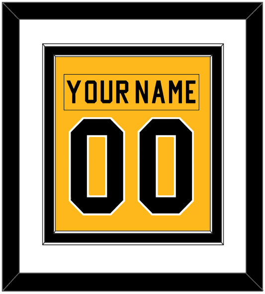 Pittsburgh Nameplate & Number (Back) Combined - Home Gold (1983-1984) - Signature Tier 1