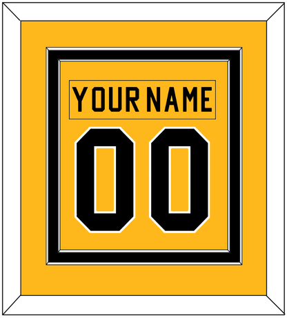 Pittsburgh Nameplate & Number (Back) Combined - Alternate Gold (1981-1983) - Signature Tier 2