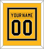 Pittsburgh Nameplate & Number (Back) Combined - Home Gold (1983-1984) - Double Mat 2