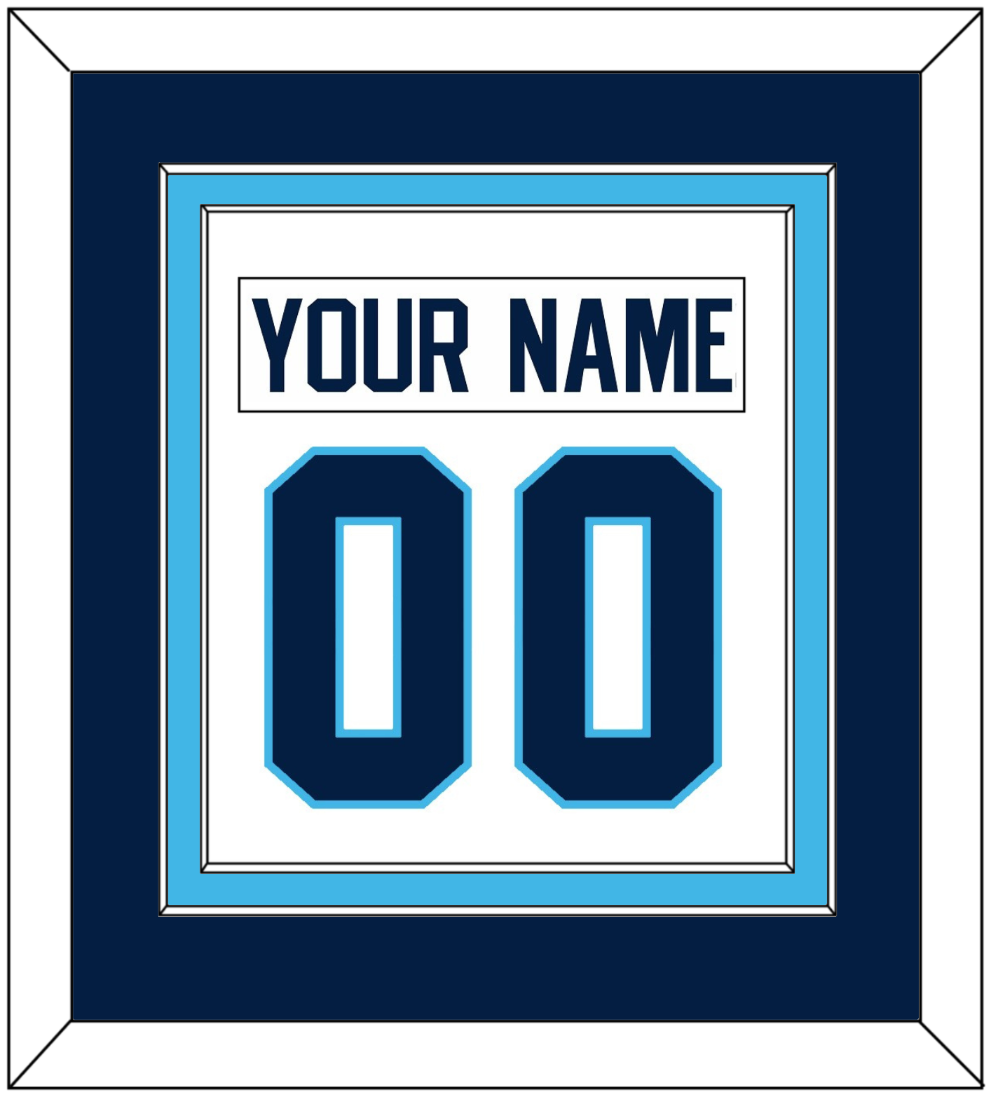 Pittsburgh Nameplate & Number (Back) Combined - Home White (1970-1972) - Signature Tier 3