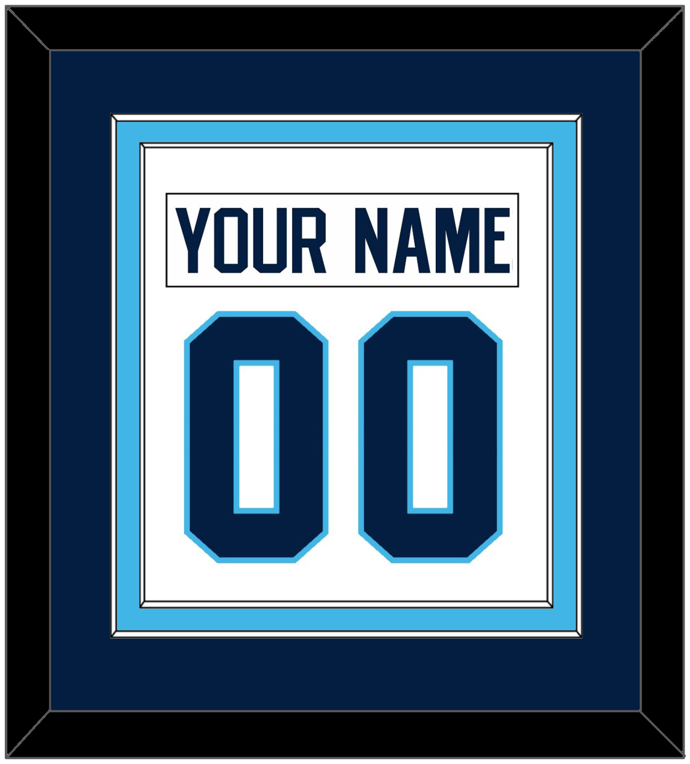 Pittsburgh Nameplate & Number (Back) Combined - Home White (1970-1972) - Signature Tier 3