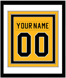 Pittsburgh Nameplate & Number (Back) Combined - Alternate Gold (1981-1983) - Triple Mat 1